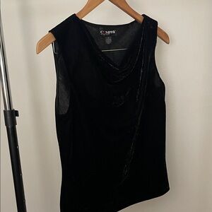 ELLEN TRACY Women's Black Sleeveless Top